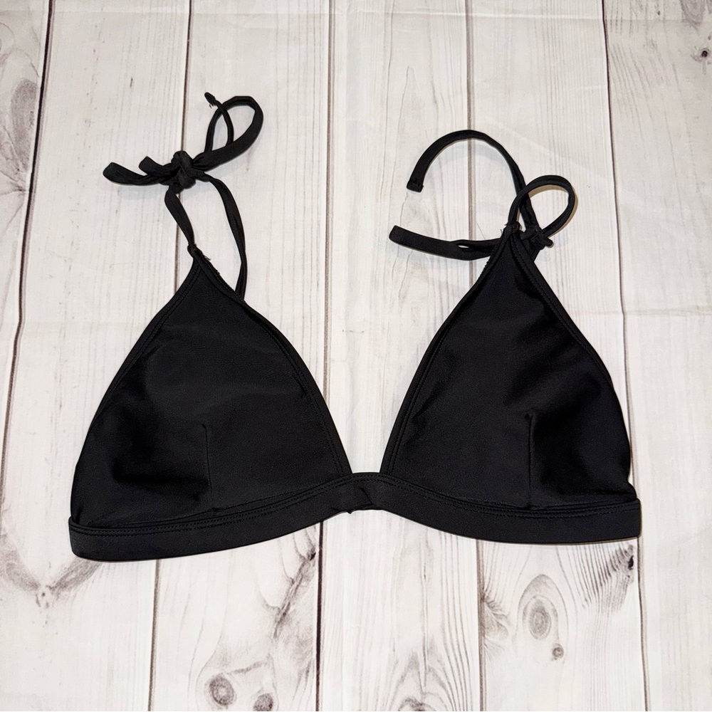 Triangle Black Bikini Swimsuit Top - Women's Size Large